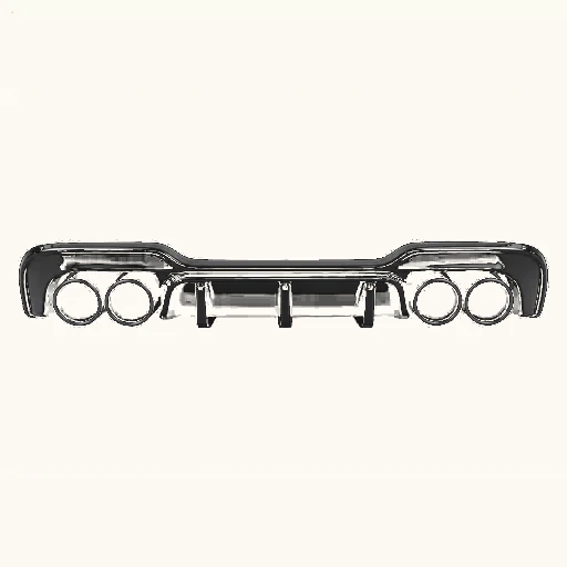 Gloss black quad-tip rear diffuser